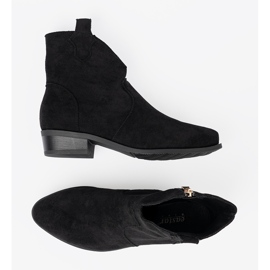 Seastar Cizme negre din piele de piele de piele de căprioară cizme de cowboy negru 2