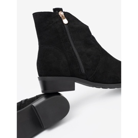 Seastar Cizme negre din piele de piele de piele de căprioară cizme de cowboy negru 1