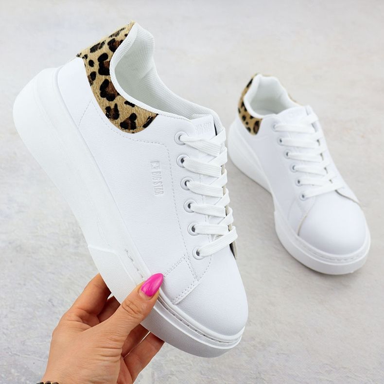 Pantofi sport pentru femei pe platforma albă Big Star SS274247 1