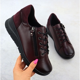 Încălțăminte din piele pentru femei pentru Vinceza 39964 Burgundia roșu 1