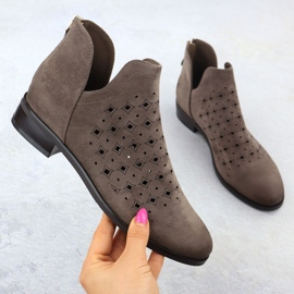 Cizme deschise pentru femei, bej, bej Vinceza 58608 1