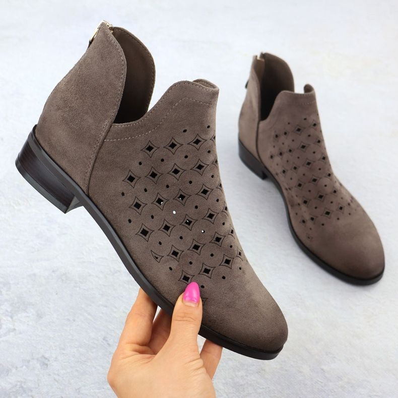 Cizme deschise pentru femei, bej, bej Vinceza 58608 1