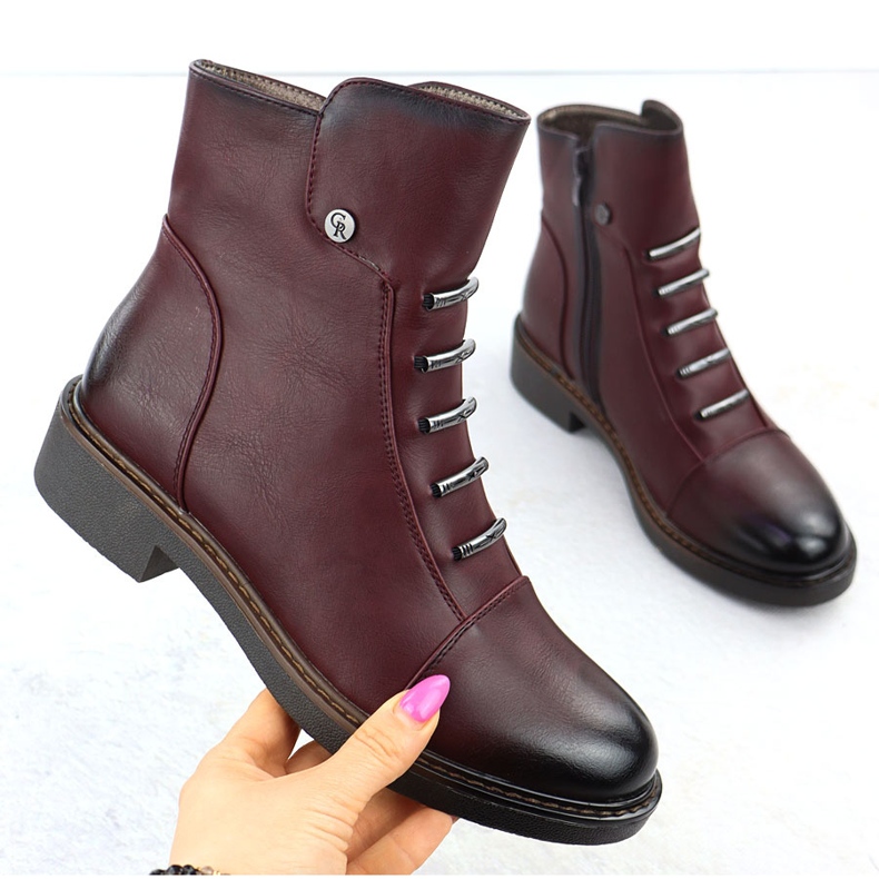 Jezzi Lacurile de Burgundie izolate pentru femei ASA252-5 roșu 1