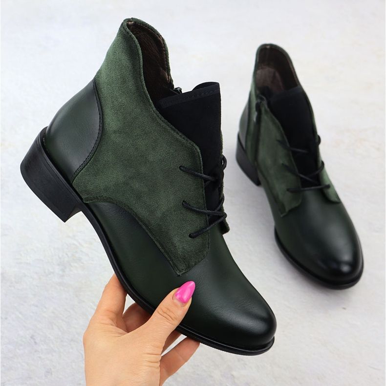 Jezzi Cizme verzi izolate pentru femei ASA198-15 verde 1