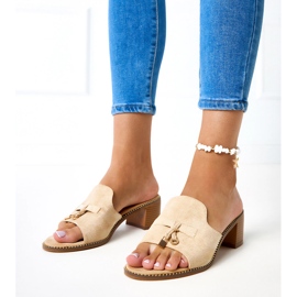 Flip -flip -flops pe ornamentul de mesteacăn bej 1