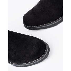 Shelvt Cizme negre simple cu călcâiul confortabil negru 1