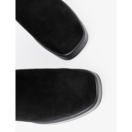 Shelvt Cizme elegante pe postare cu inserții flexibile negru 1