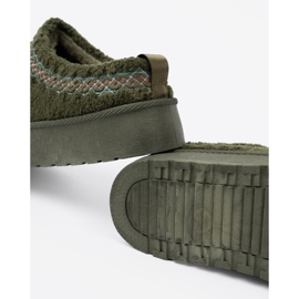 Shelvt Pantofi de culoare verde închis, moale a'la cizme de zăpadă fără călcâie 1 Shelvt Pantofi de culoare verde închis, moale a'la cizme de zăpadă fără călcâie 1