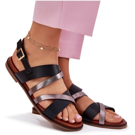 Sandale pentru femei cu sandale cu sergio Leone SK086H Black Black negru 4 Sandale pentru femei cu sandale cu sergio Leone SK086H Black Black negru 4