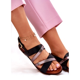 Sandale pentru femei cu sandale cu sergio Leone SK086H Black Black negru 3