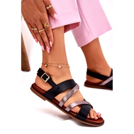 Sandale pentru femei cu sandale cu sergio Leone SK086H Black Black negru 2 Sandale pentru femei cu sandale cu sergio Leone SK086H Black Black negru 2