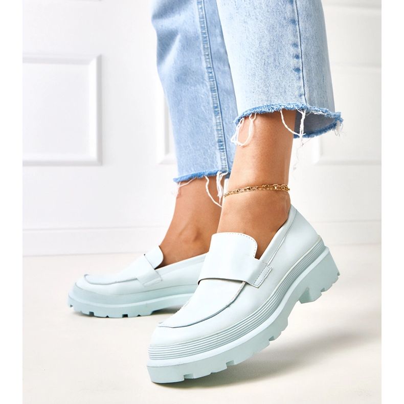 Mocasine albastre din Eco -leather Seraphin albastru 1