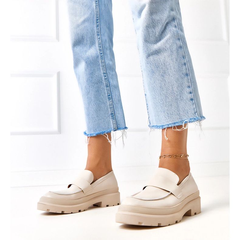 Mocasinele bej din Eco -leather Seraphin 2