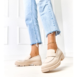 Mocasinele bej din Eco -leather Seraphin 1