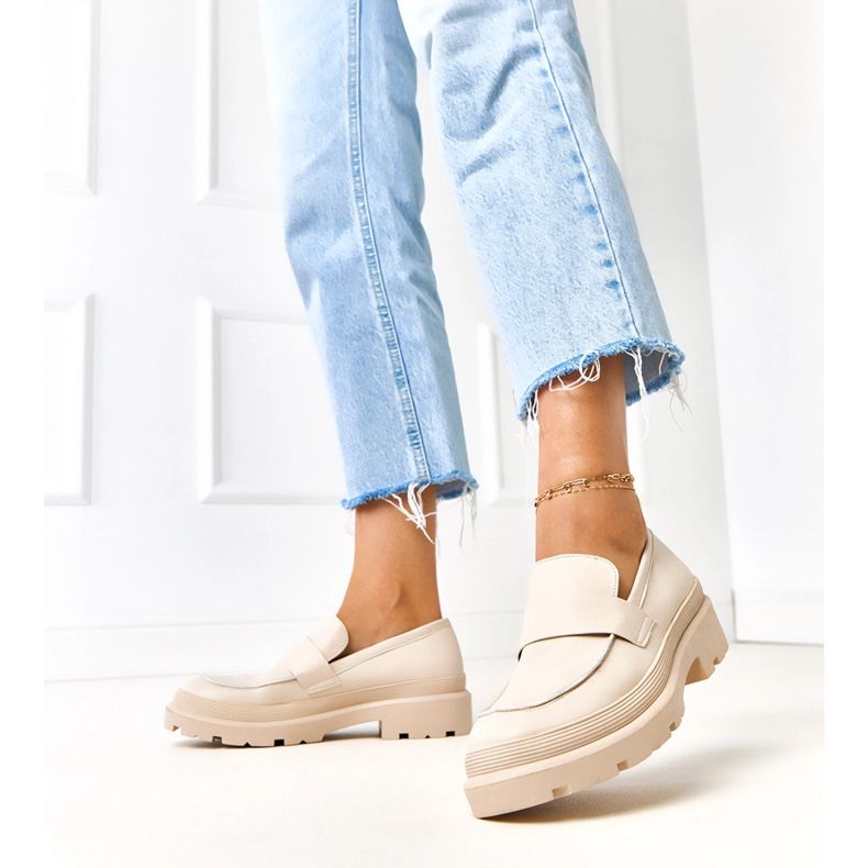 Mocasinele bej din Eco -leather Seraphin 1