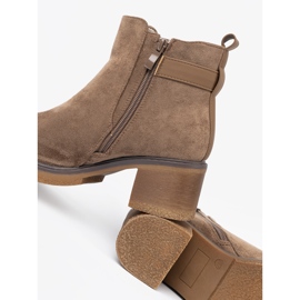 Shelvt Cizme bej elegante cu un călcâi confortabil 2