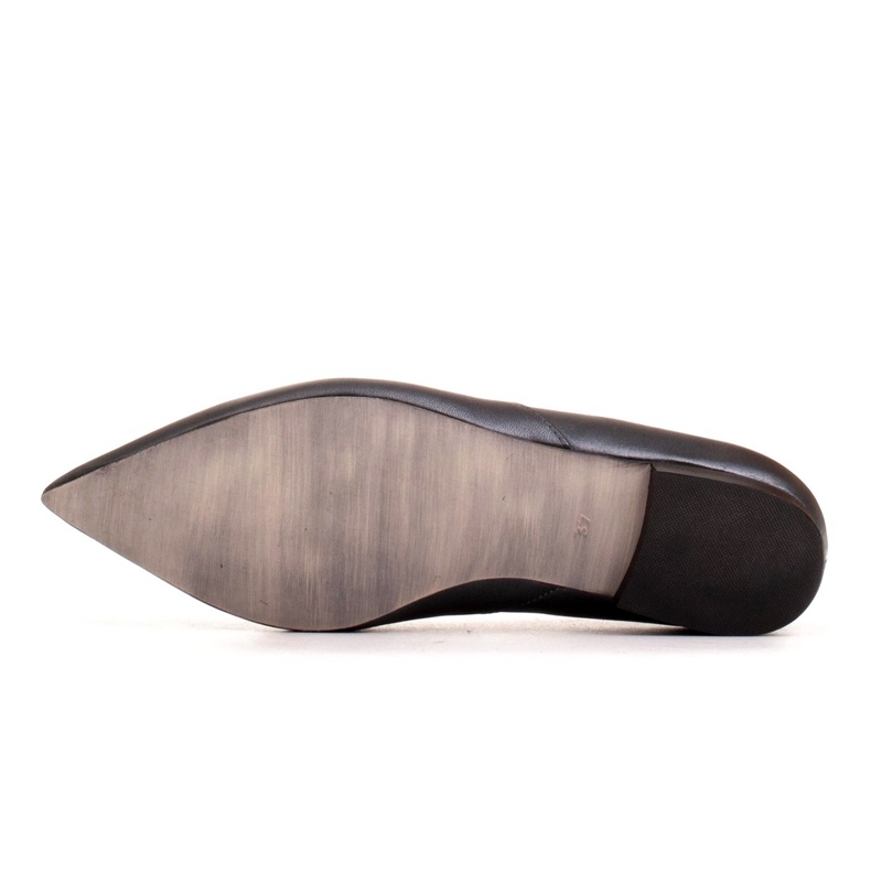 Marco Shoes Ballerinas pentru femei negre Marco 1285 cu o tăietură negru 6