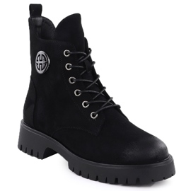 Cizme izolate de femei din piele de căprioară Black Potocki Z25-SZ12672 negru 1