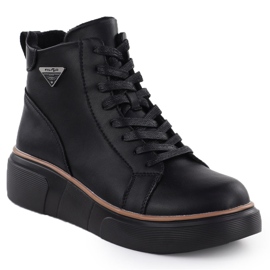 Cizme de piele pentru femei pe pană Black Filippo DBT6452 1