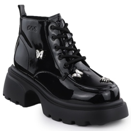 Cizme de piele pentru femei pungi lăptate cu fluturi Black GOE SS2N4102 1 Cizme de piele pentru femei pungi lăptate cu fluturi Black GOE SS2N4102 1