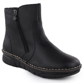 RIEKER BLACK BLACK FEMEILOR din piele 73365-00 1 RIEKER BLACK BLACK FEMEILOR din piele 73365-00 1