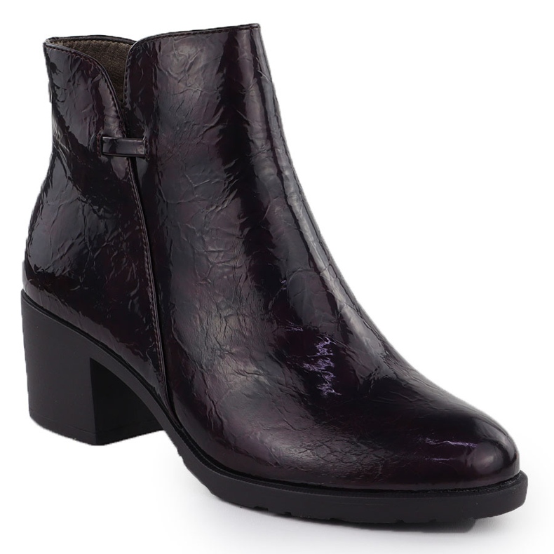 Cizme pictate pe Burgundia M. Daszyński SA128-61 pentru femei 1