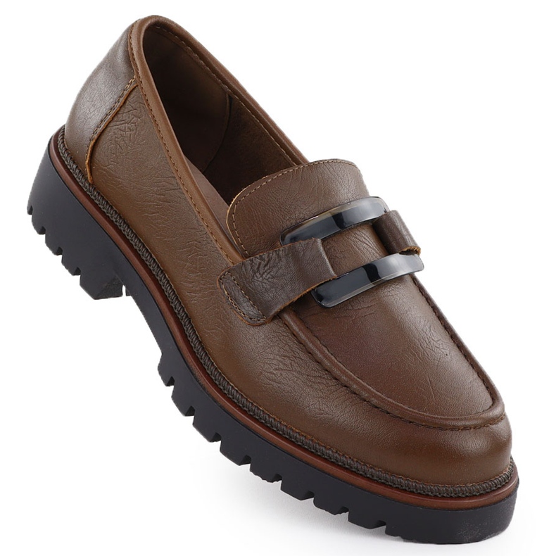 Lords Piele Loafers pe platforma maro feminină Sergio Leone MK25166-S 1 Lords Piele Loafers pe platforma maro feminină Sergio Leone MK25166-S 1