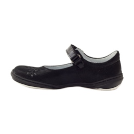 Balerini pentru fete flori Ren But 4351 negru 2