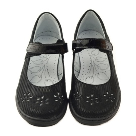 Balerini pentru fete flori Ren But 4351 negru 4