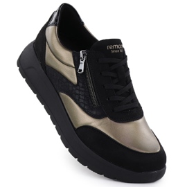 Remonte Renovarea confortabilă a femeilor negre și auriu D2V02-04 1 Remonte Renovarea confortabilă a femeilor negre și auriu D2V02-04 1