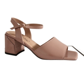 Angel Blue Sandale pentru femei îngerul albastru XT-24048 High Heels roz palid 2