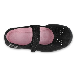 Befado Children’s Ballerinas 114x240 cu un arc în paiete negru 3