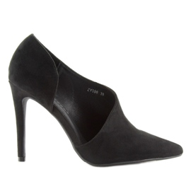 Pompe negre asimetrice pe un pin ZY098 Black negru 1