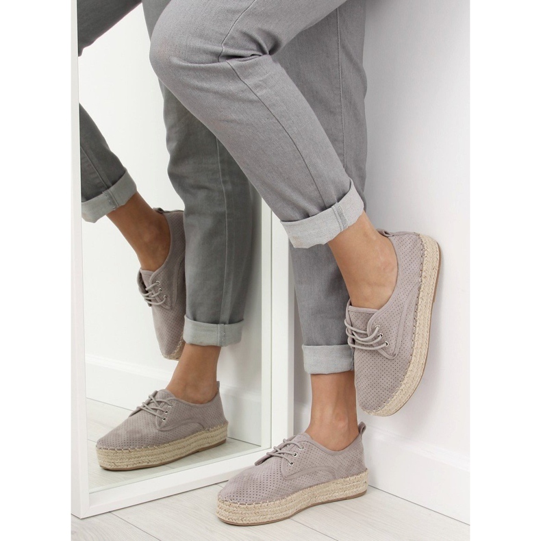 Espadrile gri pentru femei LL-118 Gri 1 Espadrile gri pentru femei LL-118 Gri 1