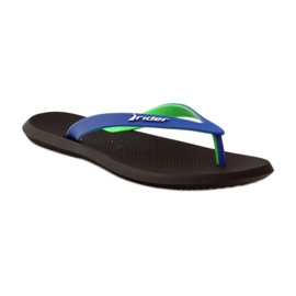 Șlapi Rider 10594 pentru bărbați negru albastru verde 1