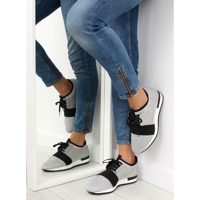 Pantofi sport gri 16-515 gri negru 1