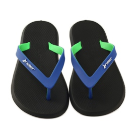 Șlapi Rider 10594 pentru bărbați negru albastru verde 4