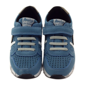 American Club ADI sport incrustație din piele americană gri albastru negru alb 4 American Club ADI sport incrustație din piele americană gri albastru negru alb 4