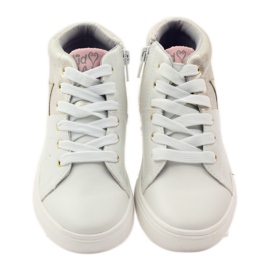 American Club Botine atletice americane cu branț din piele galben alb 4