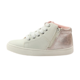 American Club Botine sport americane cu branț din piele roz gri alb 2 American Club Botine sport americane cu branț din piele roz gri alb 2