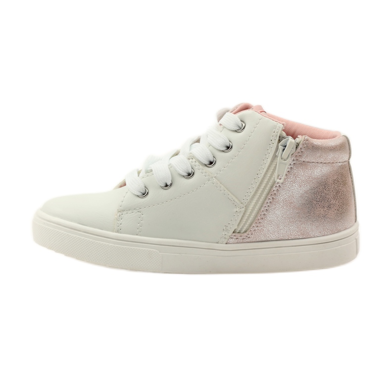 American Club Botine sport americane cu branț din piele roz gri alb 2 American Club Botine sport americane cu branț din piele roz gri alb 2