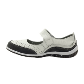 Filippo Balerini de dama din piele Vinceza alb gri 2 Filippo Balerini de dama din piele Vinceza alb gri 2