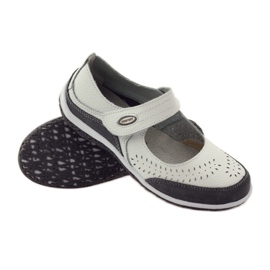 Filippo Balerini de dama din piele Vinceza alb gri 3 Filippo Balerini de dama din piele Vinceza alb gri 3