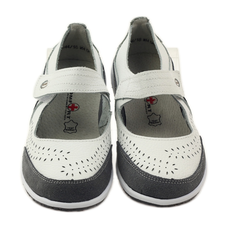 Filippo Balerini de dama din piele Vinceza alb gri 4 Filippo Balerini de dama din piele Vinceza alb gri 4