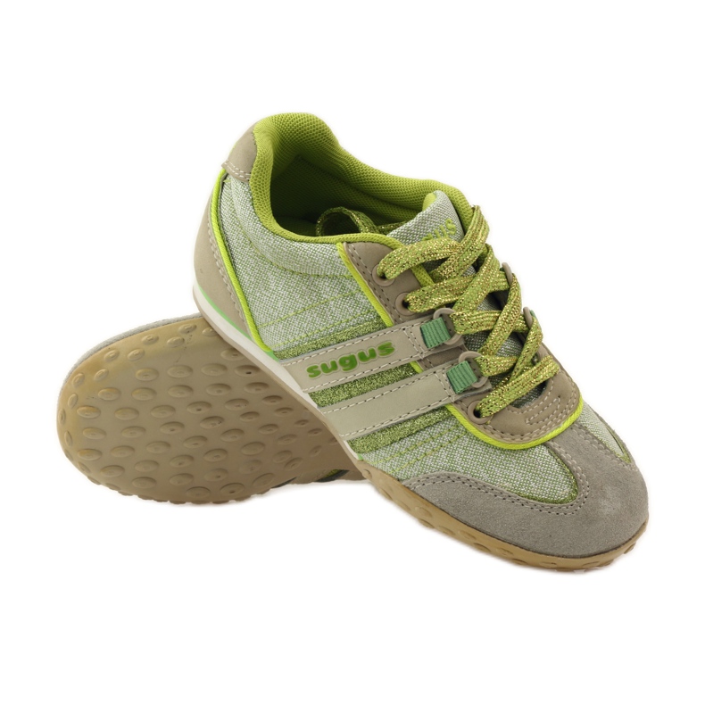 Pantofi sport pentru fete Sugus 3385 galben verde 3