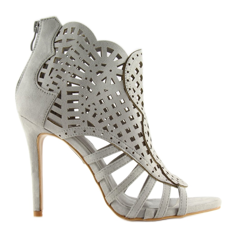 Cizme gri cu vârf deschis M286 gri 1