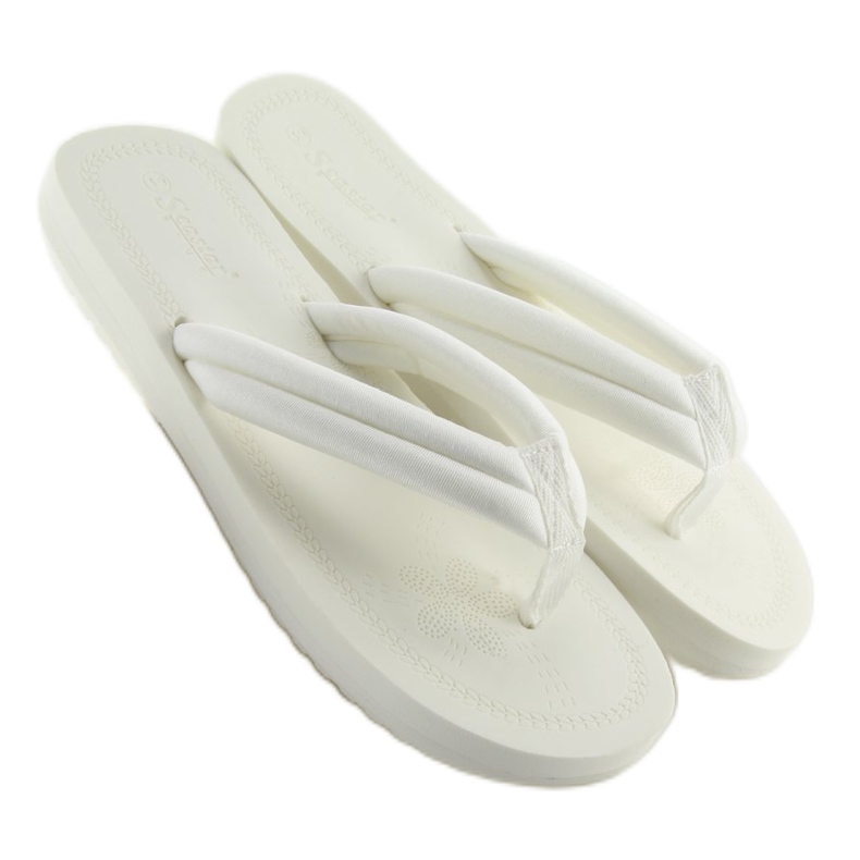 Flip-flops albi pentru femei CK38 alb 2