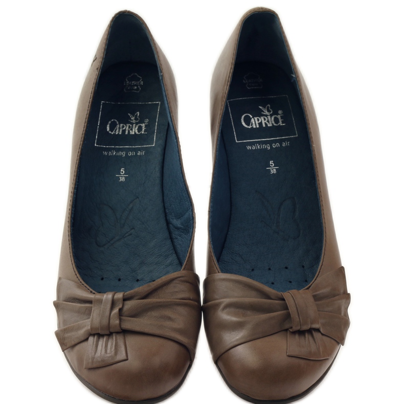 Pompe de damă cu fundă Caprice 22307 maro multicolor 4