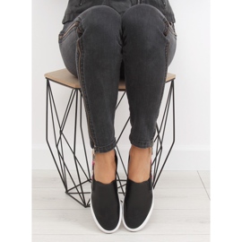 Pantofi cu broderie neagră delicată g1204a Negru 1