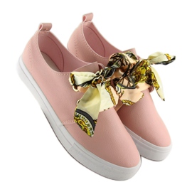 Tenisi dantelati cu o panglica roz XL09P Pink 2 Tenisi dantelati cu o panglica roz XL09P Pink 2